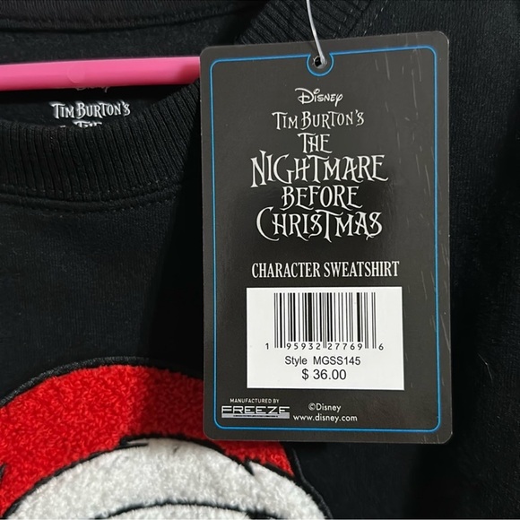 NWT Girls The Nightmare Before Christmas Jack Skellington Sweatshirt Sz 8 Medium - Picture 5 of 7